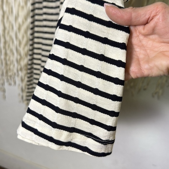 Nation Los Angeles Vida Midi Skirt in Cream and Black Stripe Small - Picture 9 of 15